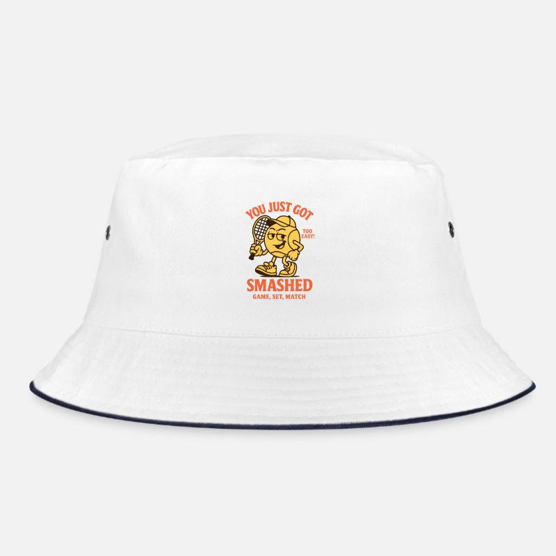 YOU JUST GOT SMASHED - Bucket Hat - white/navy