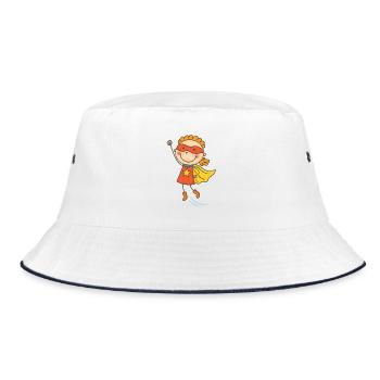 Joyeux Enfant Super-héros Dessin Animé - Bob - blanc/marine - Devant