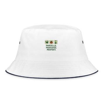 Plot Paradise Perfect - Bucket Hat - white/navy - Front