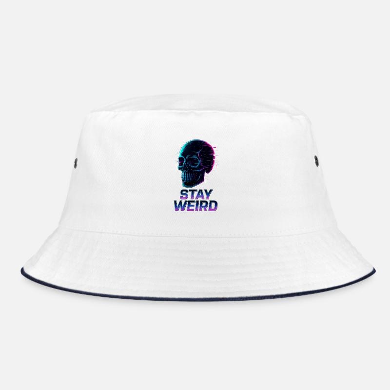 Restez bizarre Neon Skull - Bob - blanc/marine