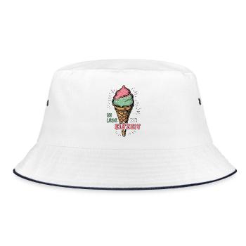 Es lebe die Eiszeit - Bucket Hat - Weiß/Navy - Vorne