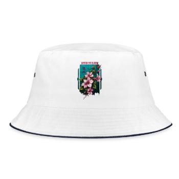 Watch Me Bloom Hibiscus - Bucket Hat - white/navy - Front