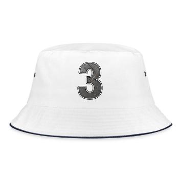 Rusty Industrial Number 3 - Bucket Hat - white/navy - Front