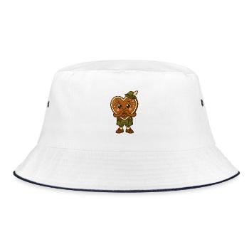 Lebkuchenheld in Lederhosen - Bucket Hat - Weiß/Navy - Vorne