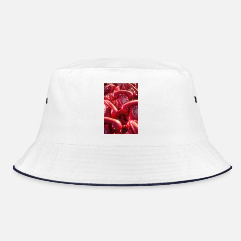 Retro Rote Wählscheibentelefone Bucket Hat