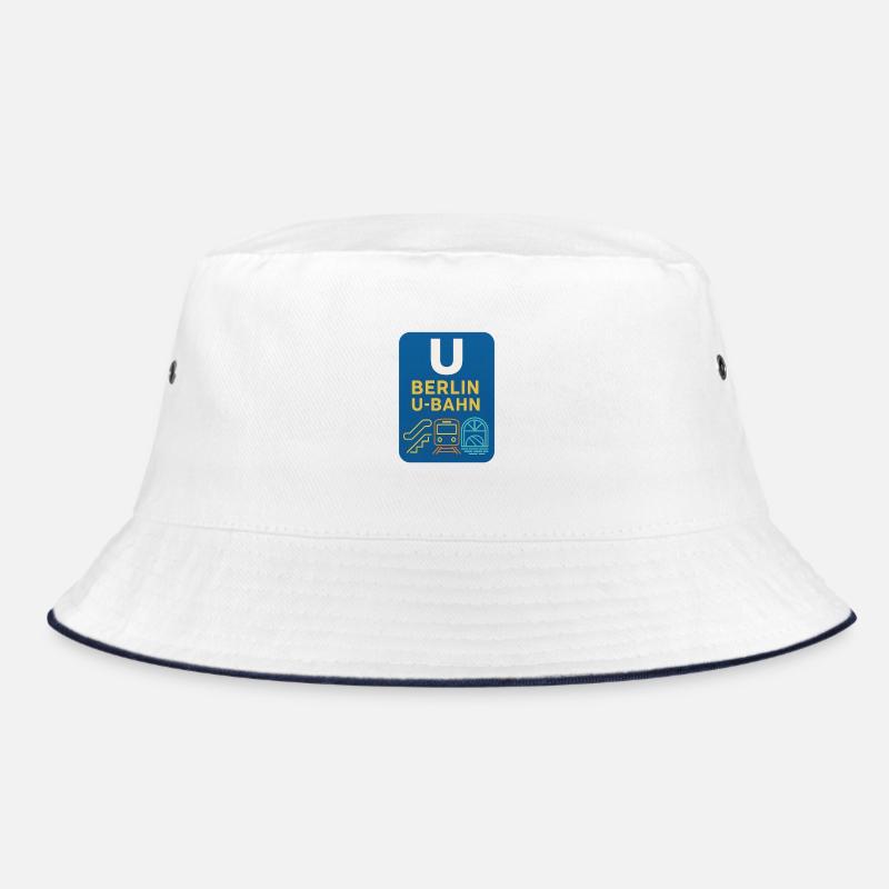 Berlin U-Bahn Neon Line Art Bucket Hat