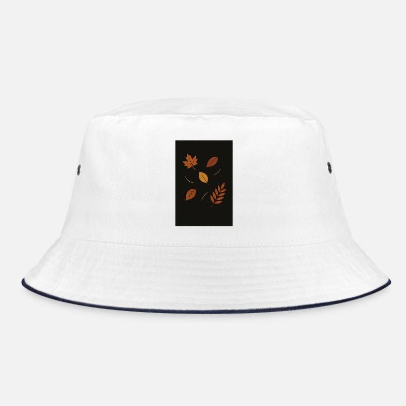 Autumn leaves on dark background Bucket Hat