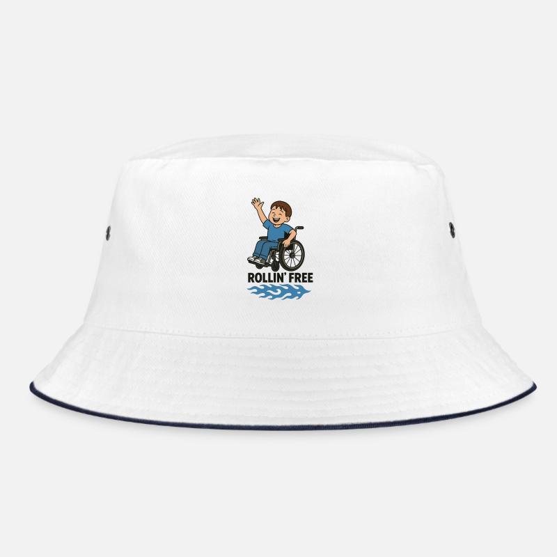 Rollin'Free Boy - Bucket Hat - white/navy