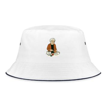 Grandma Karin - Bucket Hat - white/navy - Front
