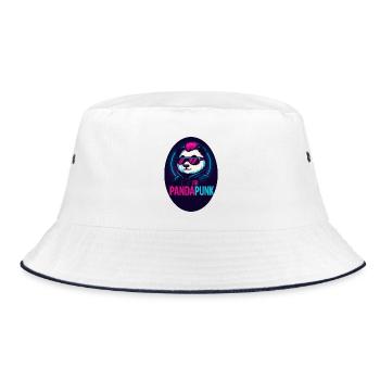 PandaPunk Neon Cyber Panda - Bob - blanc/marine - Devant