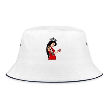 Punk Heart Lady - Bucket Hat - white/navy - Front