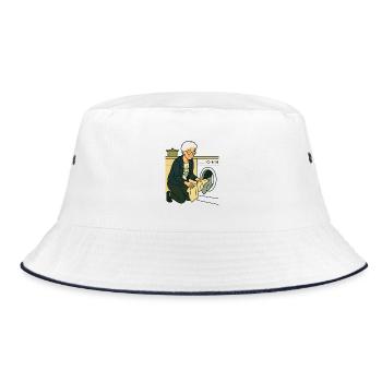 Grandma Karin - Bucket Hat - white/navy - Front