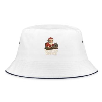 Ho Ho Home Office - Bucket Hat - Weiß/Navy - Vorne