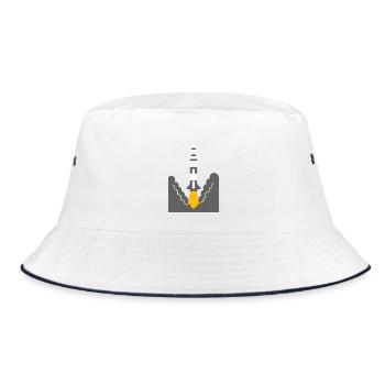 Rocket launch - Bucket Hat - white/navy - Front