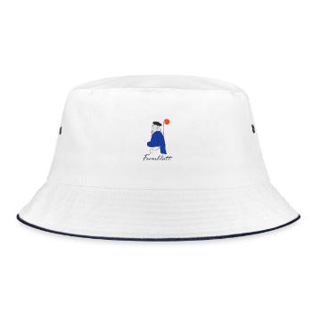 Form Silhouette Blue - Bucket Hat - white/navy - Front