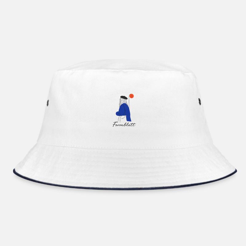 Formblatt Silhouette Blau Bucket Hat