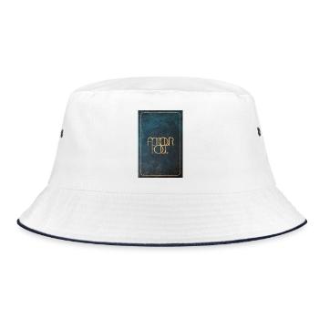 Amour Fou Feuille d’or sur fond bleu - Bob - blanc/marine - Devant