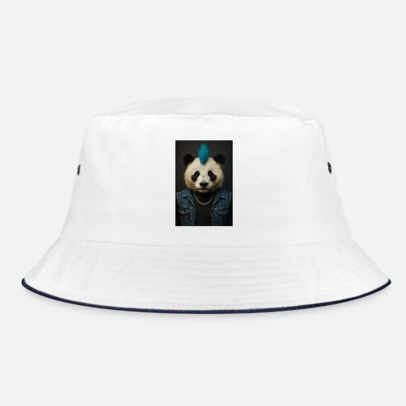 Panda Punk avec Mohawk bleu Bob