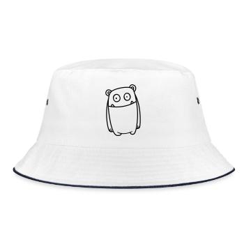 Monster Cheerful – Funny Kawaii Comic Design - Bucket Hat - white/navy - Front