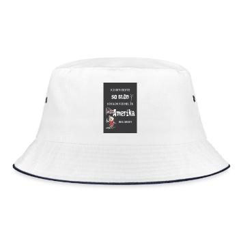 So blöd – ich könnte Präsident werden - Bucket Hat - Weiß/Navy - Vorne