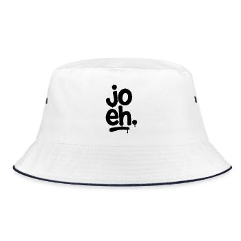 Jo eh –  Dialekt Österreich, Bayern, Wienerisch - Bucket Hat - Weiß/Navy - Vorne
