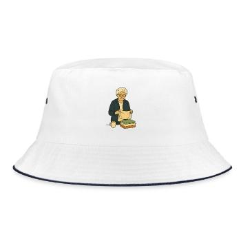 Grandma Karin - Bucket Hat - white/navy - Front