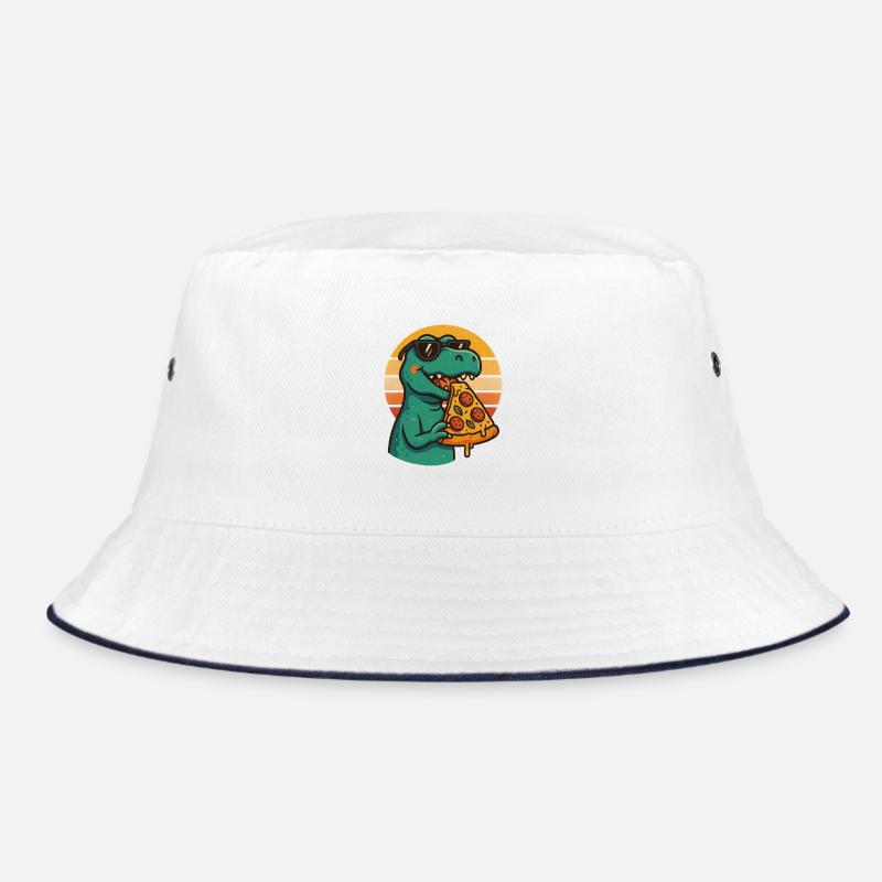 Pizza Saurus Retro Bucket Hat