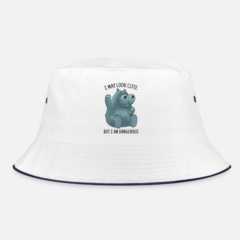 Friedlicher Nilpferd kann gefährlich werden  Bucket Hat