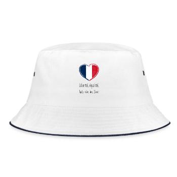 Liberté, egalite, have a in the tea! - Bucket Hat - white/navy - Front
