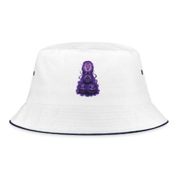 Halloween in the cult: More horror, more fun - Bucket Hat - white/navy - Front