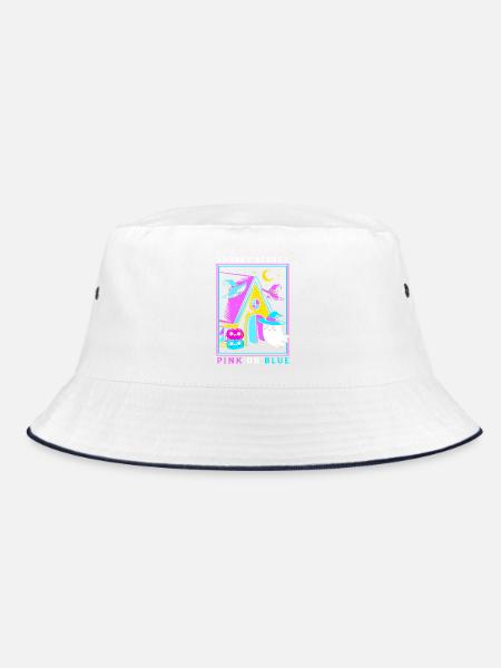 Halloween Gender Reveal - Bucket Hat - Weiß/Navy - Vorne