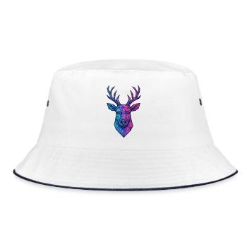 Weihnachten Rentier - Weihnachtspullover - Weihnachten T-Shirt - Bucket Hat - Weiß/Navy - Vorne