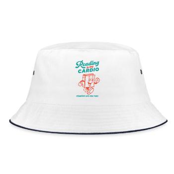 Reading is my Cardio - Bucket Hat - white/navy - Front