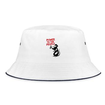 Power to the People Graffiti - Bucket Hat - white/navy - Front