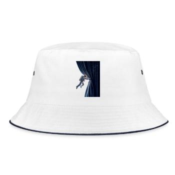 Behind the Universe – The Cosmic Curtain - Bucket Hat - white/navy - Front