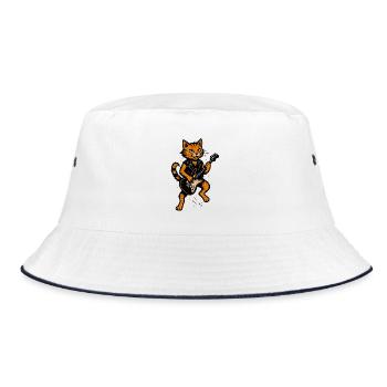 Le chat orange fait du bruit - Bob - blanc/marine - Devant