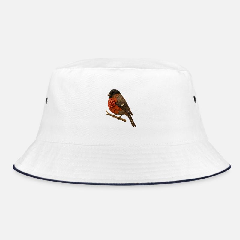 Gimpel Illustration im Naturdesign (Dompfaff) Bucket Hat