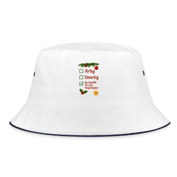 Christmas politely naughty in doubt - Bucket Hat - white/navy - Front