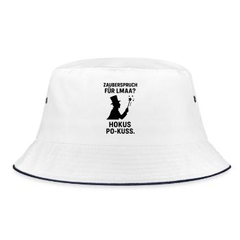 hocus-pocus LMAA spell - Bucket Hat - white/navy - Front