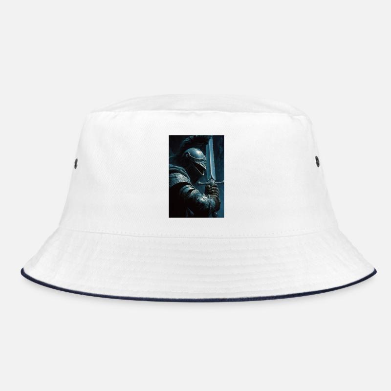 Dark Knight with Silver Sword Bucket Hat