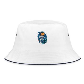 Cosmo Capy – Space Capybara Shirt 🚀 - Bucket Hat - Weiß/Navy - Vorne