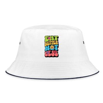 Nutritionist Eat Better Not Less Nutritional Coach - Bucket Hat - white/navy - Front