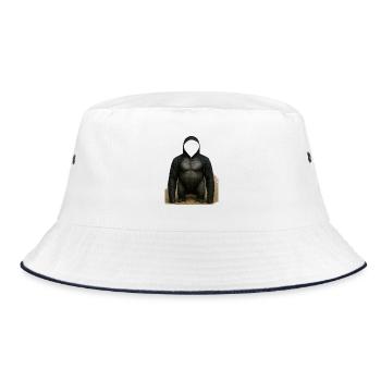 Shadow Gorilla Kapuzenpullover Design - Bucket Hat - Weiß/Navy - Vorne