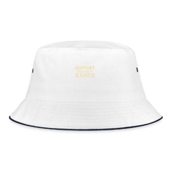 Support Local Bands - Bucket Hat - white/navy - Front