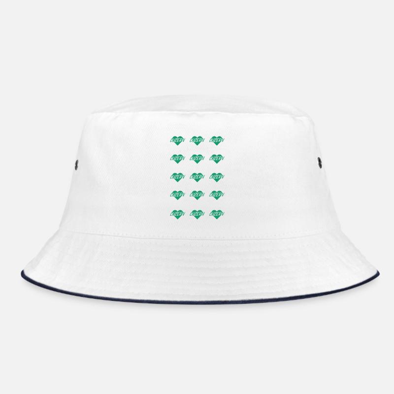 I LOVE LUCERNE Heart Pattern Bucket Hat