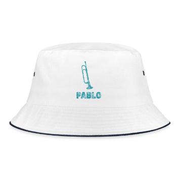 Pablo - Bucket Hat - white/navy - Front