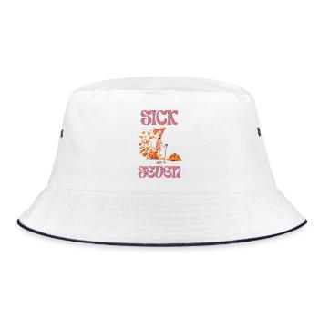 67 Sick Seven - Bucket Hat - Weiß/Navy - Vorne