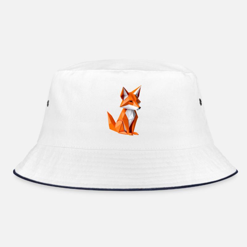 Polygon Fox Illustration Bucket Hat