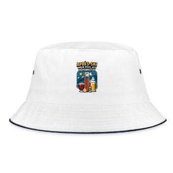 Après-ski: More levels than altitude - Bucket Hat - white/navy - Front