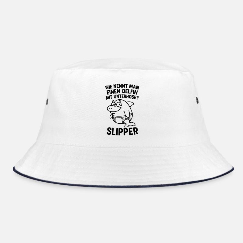 slipper dolphin underpants joke Bucket Hat